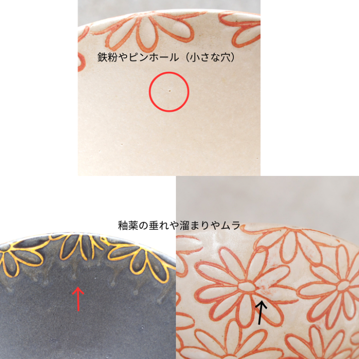 楽天市場】波佐見焼 茶碗 撥水花散らし 長十郎 花柄 茶付 夫婦茶碗