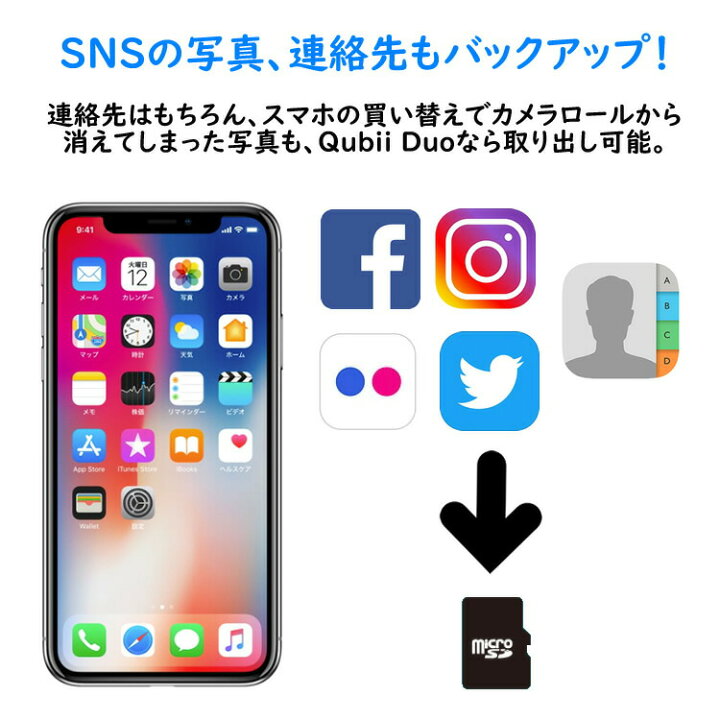 楽天市場 Qubii Duo キュービーデュオ データ自動保存 Ios Android 兼用 Apple Mfi認証 スマホ データ転送 スマートフォン Iphone Ipad 写真 画像 動画 連絡先 音楽 ミュージックsns App ファイル 自動バックアップ Microsd別売り 携帯 小型 2tb インターネット接続不要 楽天市場 Qubii Duo キュービーデュオ データ自動保存 Ios Android 兼用 Apple Mfi認証 スマホ データ転送 スマートフォン Iphone Ipad 写真 画像 動画 連絡先 音楽 ミュージックsns App ファイル 自動バックアップ Microsd別売り 携帯 小型 2tb インターネット接続不要