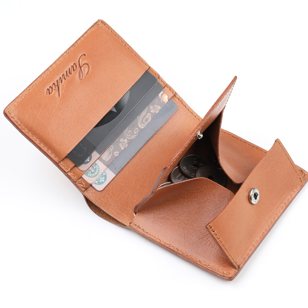 楽天市場】SAMIKA シンプル 2つ折り財布 ヌメ革特有のシミ・シワ・傷等