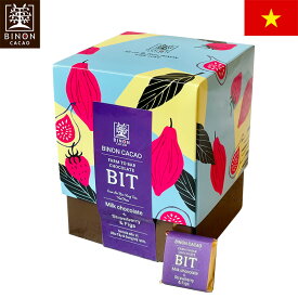 アウトレットSALE 賞味期限間近 BINON CACAO ビノンカカオ ファームトゥバー ビットチョコレート ミルクチョコレート いちご＆フィグ 個包装 75g(15粒) ベトナムみやげ ベトナム土産 夏季クール バレンタイン