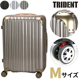TRIDENT TRI2035K-56 トライデント スーツケース 無料受託手荷物 7泊 siffler シフレ ファスナー ジッパー 中型 拡張 サスペンション ダブルキャスター