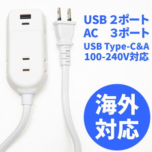 WM-19 COpgѓd^bv spAC3 A/C 2P 2.4A 1m USB[d Type-C USB-A ACRZg 1400W 240V USB|[g2 s gx nq kashimura JV