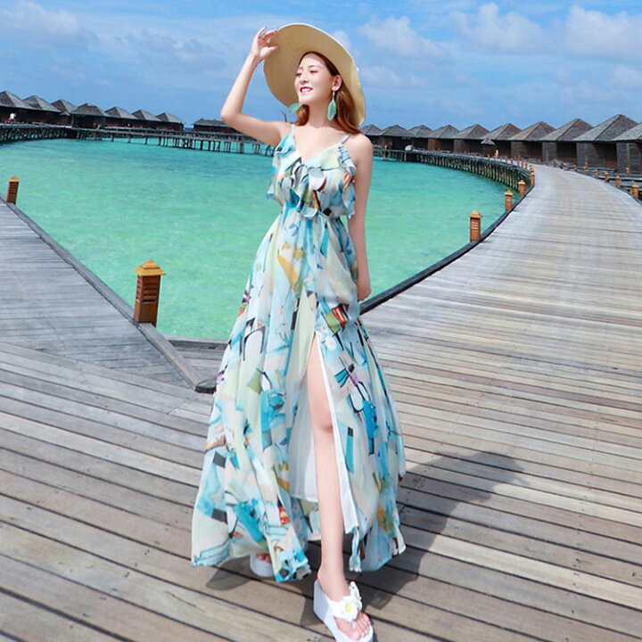 マキシワンピ マキシワンピース マキシ丈ワンピース マキシ ワンピース リゾート 夏 ロング ボーダー ノースリーブ 信頼