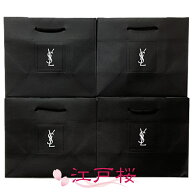 YVES SAINT LAURENT イヴ サンローラン ショッパー 紙袋 (ショッピング バック 手提げ 袋) 4枚 中サイズ