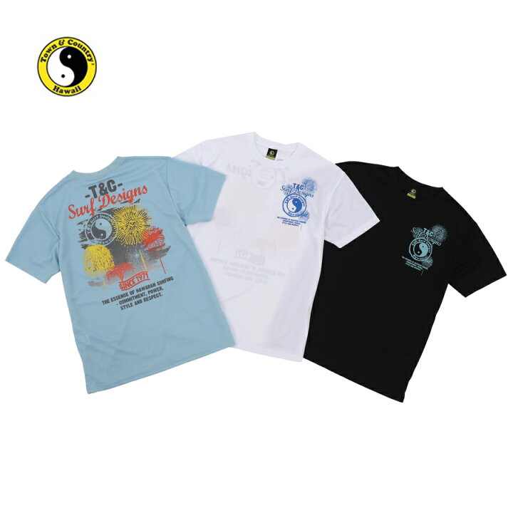 楽天市場 Sale サーフ Tシャツ サーフブランド 吸水速乾 T C Surf Designs タウン カントリー プリント Tシャツ バックプリント メンズ 半袖 速乾 オシャレ ポリエステル スポーツウェア スポーツ 白 黒 夏 ストリート ティシャツ T Shirt かっこいい スポーツ