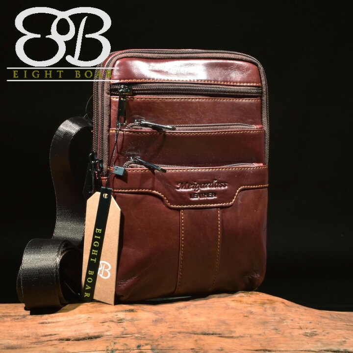 楽天市場】本革 ショルダーバッグ メンズ ギフト 本革 シンプル 牛本革  