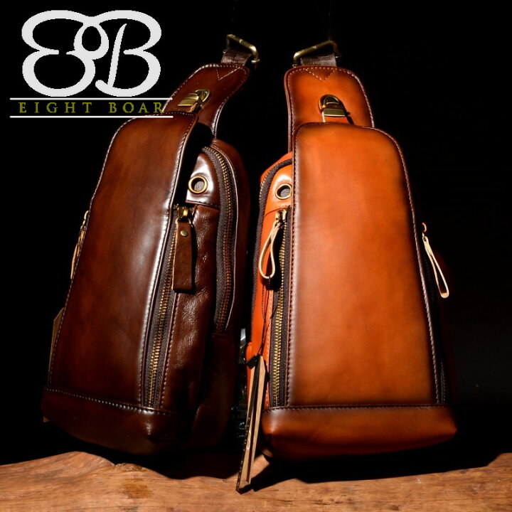 楽天市場】メンズ ボディバッグ レザー 革 牛革 本革 牛本革  