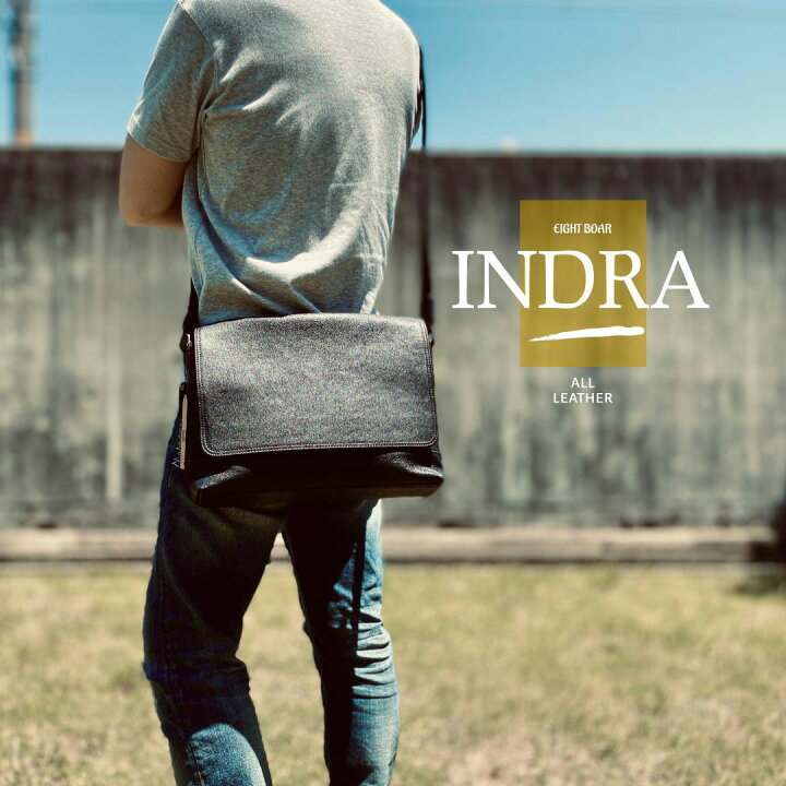 楽天市場】INDRA メンズ ショルダーバッグ レザー 革 本革 牛本革  