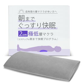 長時間の腰マクラが辛い方へ朝までぐっすり快眠2cmの極低腰マクラ 睡眠用 腰枕 腰クッション 座り仕事 就寝用 形状記憶フォーム 腰まくら 腰クッション 腰痛対策 睡眠 就寝中 背もたれ 猫背