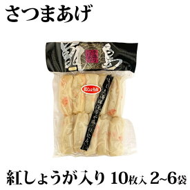 【クーポン利用で200〜5000円OFF】【ハロウィンにおすすめ】 甑島の地魚さつま揚げ (紅しょうが) 10枚入り 2〜6袋 薩摩揚げ 真空 おつまみ 鹿児島県 ハロウィン 職場 同僚 取引先 産地直送 お取り寄せ ギフト プレゼント 贈り物 送料無料
