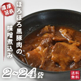 【クーポン利用で200〜5000円OFF】鹿児島県産 黒豚 ほろほろ味噌煮込み 1人前 2袋〜24袋 【送料無料】お土産 鹿児島 鹿児島県産 応援 レトルト 黒豚 在庫処分 食品 送料無料 鹿児島 土産 食品ロス 大容量 備蓄用