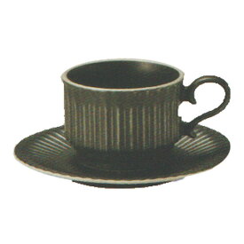 コーヒー碗皿 ストーリア クリスタルブラック スタック 235cc カップ＆ソーサー 国産 業務用 食器 食洗機対応 レンジ対応 美濃焼