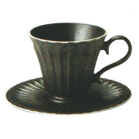 コーヒー碗皿 ストーリア クリスタルブラック 200ccカップ＆ソーサー 国産 業務用 食器 食洗機対応 レンジ対応 美濃焼