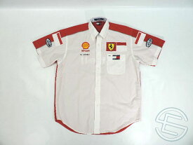 【送料無料】 フェラーリ 1998年 支給品 トミーヒルフィガー製 ドイツGP版 コットン素材 ピットシャツ メンズ M 3/5 (海外直輸入 F1 非売品USEDグッズ)