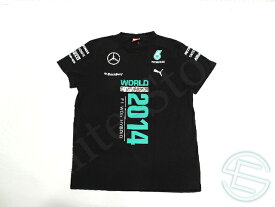 【送料無料】 メルセデス・AMG 2014年 支給品 タイトル獲得記念 Tシャツ メンズ L new 新品 (海外直輸入 F1 非売品グッズ メモラビリア ベンツ)