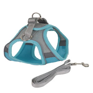 ハーネス&リードセット ペット ハーネス リード お散歩 おしゃれ カラフル かわいい 反射素材 反射板付き 安心 安全 夜間 犬 超小型 小型 中型犬 ねこ うさぎ ペット用品 お出かけ 旅行 S M L