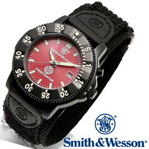 [Ki] X~XEFb\ Smith & Wesson ~^[rv 455 FIRE FIGHTER WATCH RED/BLACK SWW-455F