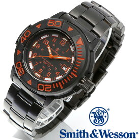 [正規品] スミス＆ウェッソン Smith & Wesson スイス トリチウム ミリタリー腕時計 SWISS TRITIUM DIVER WATCH BLACK/ORANGE SWW-900-OR [あす楽]