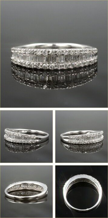 楽天市場】ダイヤモンド リング テーパーカット 0.5ct K18 YG,PG 