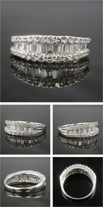 楽天市場】テーパーバケットダイヤモンドリング 1.0ct K18 YG,PG  