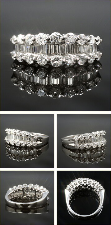 楽天市場】テーパーバケットダイヤモンドリング 1.5ct K18 YG,PG,WG 