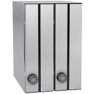 ダイケン ポスト 大型郵便物対応型 集合郵便受 ポステック 前入れ前出し CSP-131T-2D 静音ダイヤル錠 縦型 2戸用 フラップクリア