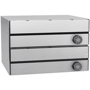 ダイケン ポスト 大型郵便物対応型 集合郵便受 ポステック 前入れ前出し CSP-131Y-2D 静音ダイヤル錠 横型 2戸用 フラップクリア