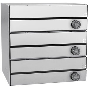 ダイケン ポスト 大型郵便物対応型 集合郵便受 ポステック 前入れ前出し CSP-131Y-3D 静音ダイヤル錠 横型 3戸用 フラップクリア