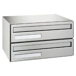 ダイケン ポスト 集合郵便受 ポステック 前入れ後出し CSP-221Y-2D 静音ダイヤル錠 横型・2戸用