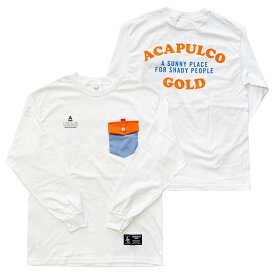 アカプルコゴールド ACAPULCO GOLD ロンT 長袖 Tシャツ ポケットTシャツ SKATE スケート アメリカ ストリートブランド レターパック可