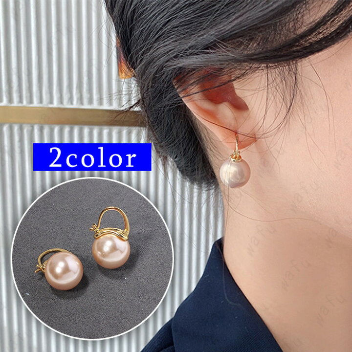 楽天市場】a75#パールピアス 日本国内当日発送 2color スタッドピアス 