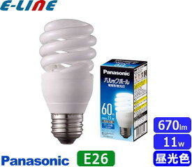 Panasonic パナソニック EFD15ED/11EF2 パルックボール 電球形蛍光灯 60形 消費電力11W E26口金 クール色（昼光色） 寿命:10000時間 「区分A」