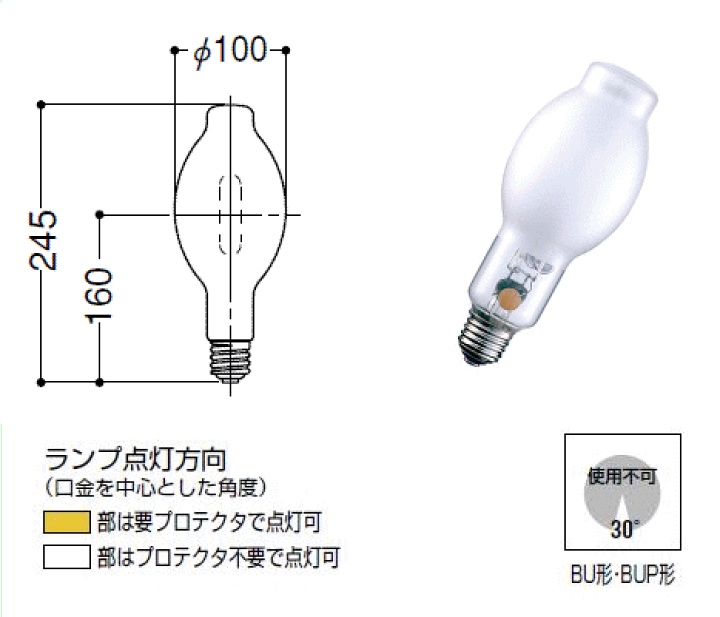 メタルハライドランプ　250ワット　MF250LE/BUP 2個　まあ 楽天市場】☆岩崎 MF250LE/BUP メタルハライドランプ 250W 蛍光