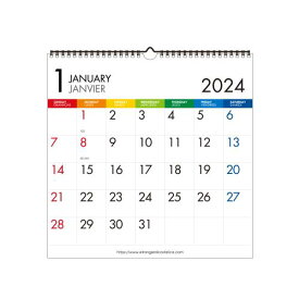 カレンダー 壁掛け LP 2024年 1月始まり カラーバー 書き込み シンプル 公式通販サイト