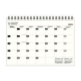 [メール便可] カレンダー 卓上 B6 2024年 1月始まり モノトーン 書き込み シンプル 公式通販サイト