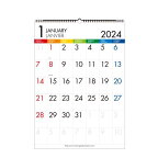 カレンダー 壁掛け A3 2024年 1月始まり カラーバー VERTICAL 書き込み シンプル 公式通販サイト