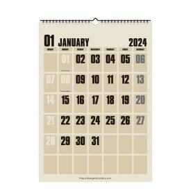 カレンダー 壁掛け B3 2024年 1月始まり コンパクタ 書き込み シンプル インテリア 公式通販サイト