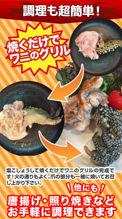 楽天市場 本物のワニの肉 爪付き1本 250g以上 インスタ映え 面白い サプライズ ヘルシーで美味しい ワニ肉 冷凍 Bbq バーベキュー パーティー おもしろ食材 誕生日 送料無料 楽天ランキング1位 うまいもんグルメ卸売直販えつすい
