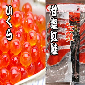 【ふるさと納税】いくら醤油漬け100g×8P、紅鮭5切×8P D-36021