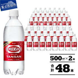 【ふるさと納税】 ウィルキンソン タンサン PET500ml×2箱 (48本入り) 炭酸水 強炭酸 炭酸飲料 炭酸 ペットボトル アサヒ飲料（クラウドファンディング対象）