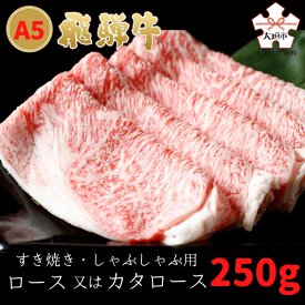 【ふるさと納税】 A5飛騨牛 すき焼き・しゃぶしゃぶ用 ロース又はカタロース 250g 岐阜県 大垣市