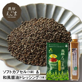 【ふるさと納税】飛騨えごまソフトカプセル・飛騨えごま和風ドレッシング［B0044pi］15000円