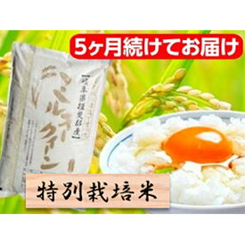 【ふるさと納税】特別栽培米★[頒布会]5ヶ月★毎月白米5kg【ミルキークイーン】　【定期便・米・お米・ミルキークイーン】　お届け：2020年10月〜