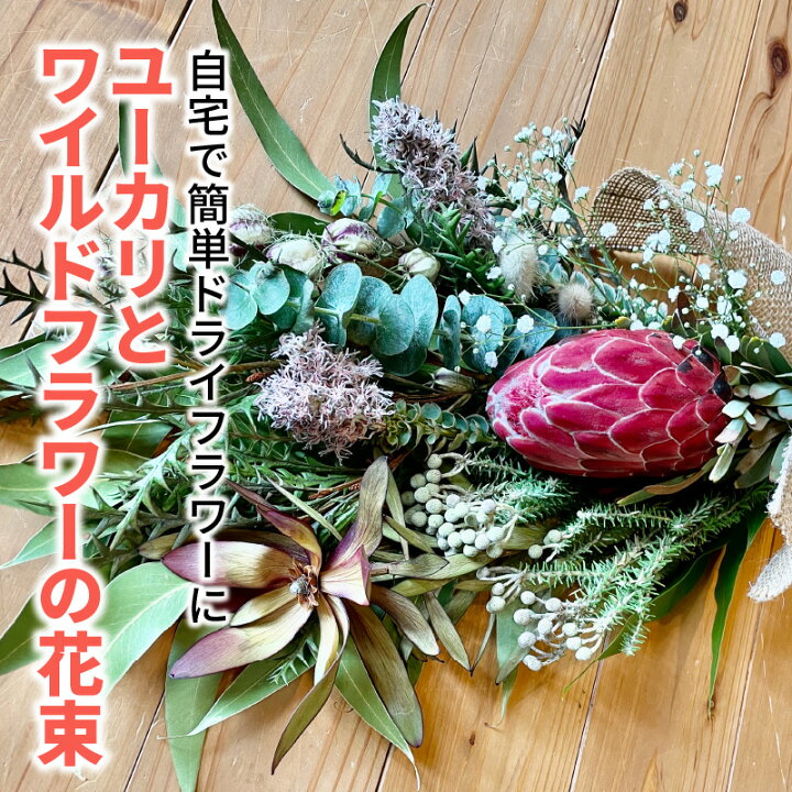 楽天市場 ふるさと納税 生花でお届け 自宅で簡単ドライフラワーに ユーカリとワイルドフラワーの花束 H143 002 愛知県碧南市