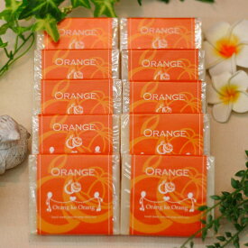 【ふるさと納税】無添加手作り石鹸 一番人気のオレンジが好きなあなたに（オレンジ80g×10個）