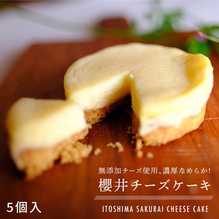 楽天市場 ふるさと納税 無添加チーズの櫻井チーズケーキ 5個入り 糸島手作り工房 爽風 Ata002 福岡県糸島市