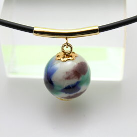 【ふるさと納税】二宮閑山 有田焼磁器玉ペンダント2個セット（しろブルー・るりブルー） おしゃれ アクセサリー 磁器 A12-224