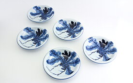 【ふるさと納税】源右衛門窯 染付根菜図 器 食器 皿 カレー皿 根菜 有田焼 A110-53