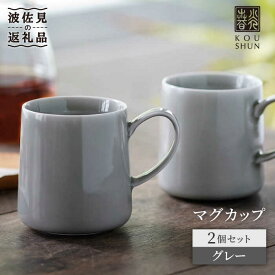 【ふるさと納税】【波佐見焼】マグカップ 2個セット （グレー） 【光春窯】 [XD18]
