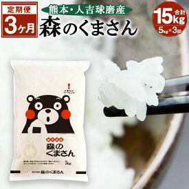 【ふるさと納税】【定期便3ヶ月】熊本 人吉球磨産 森のくまさん 合計15kg 5kg×3回 定期便 米 白米 精米 お米 国産 九州産 熊本県産 送料無料